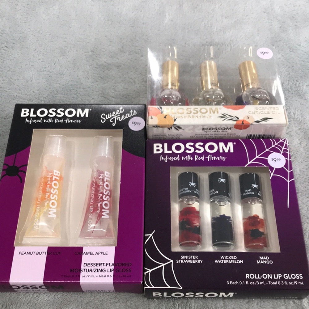 Blossom Lip Gloss and Nail Oil Bundle All New